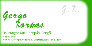 gergo korpas business card